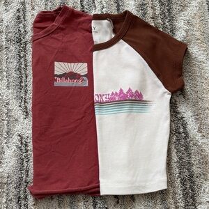 Roxy and Billabong crop tees